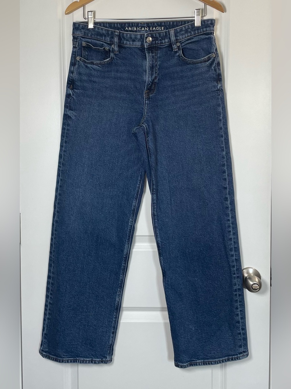 American Eagle High Rise Straight Leg Jeans Women’s Size 8 Stretch Denim